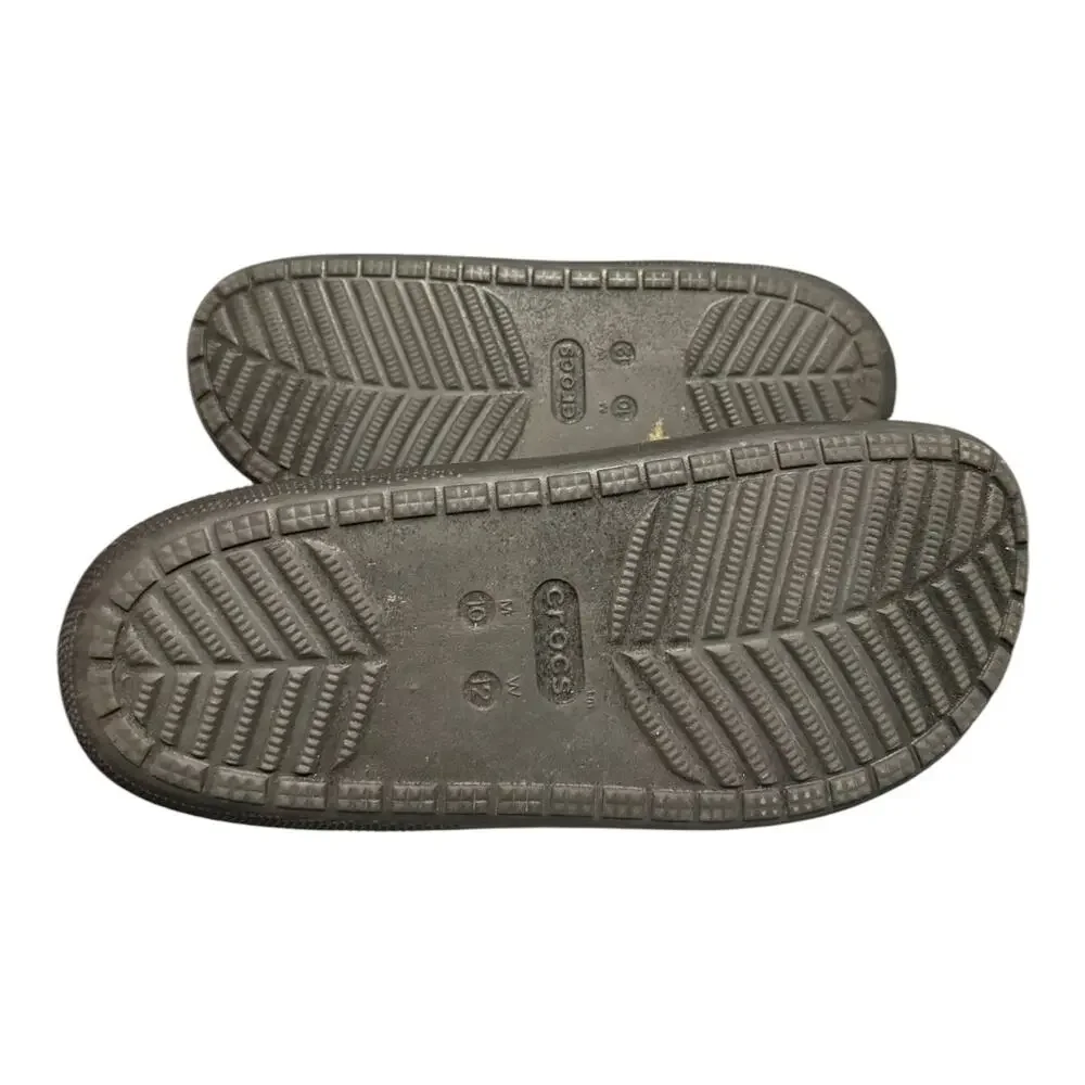 Crocs Classic Puff Moc Slippers Mens 10 Wmns 12 Moth Fleece Lined Casual Comfort - Picture 9 of 9